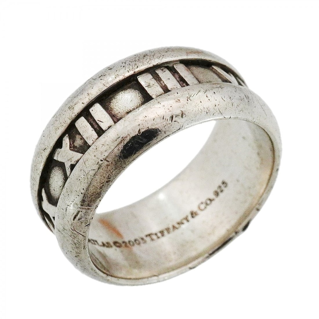 Tiffany & Co. Atlas Ring, Sterling Silver 925, Size 15, Women's: --- Catalog ---Category: SizeJP Size: 15US Size: 7.5Category: DesignType: Band ringGender: WomenMaterial: Silver 925Category: GeneralBrand: Tiffany--- Item List ---Section: ConditionRanking: Rank AB U