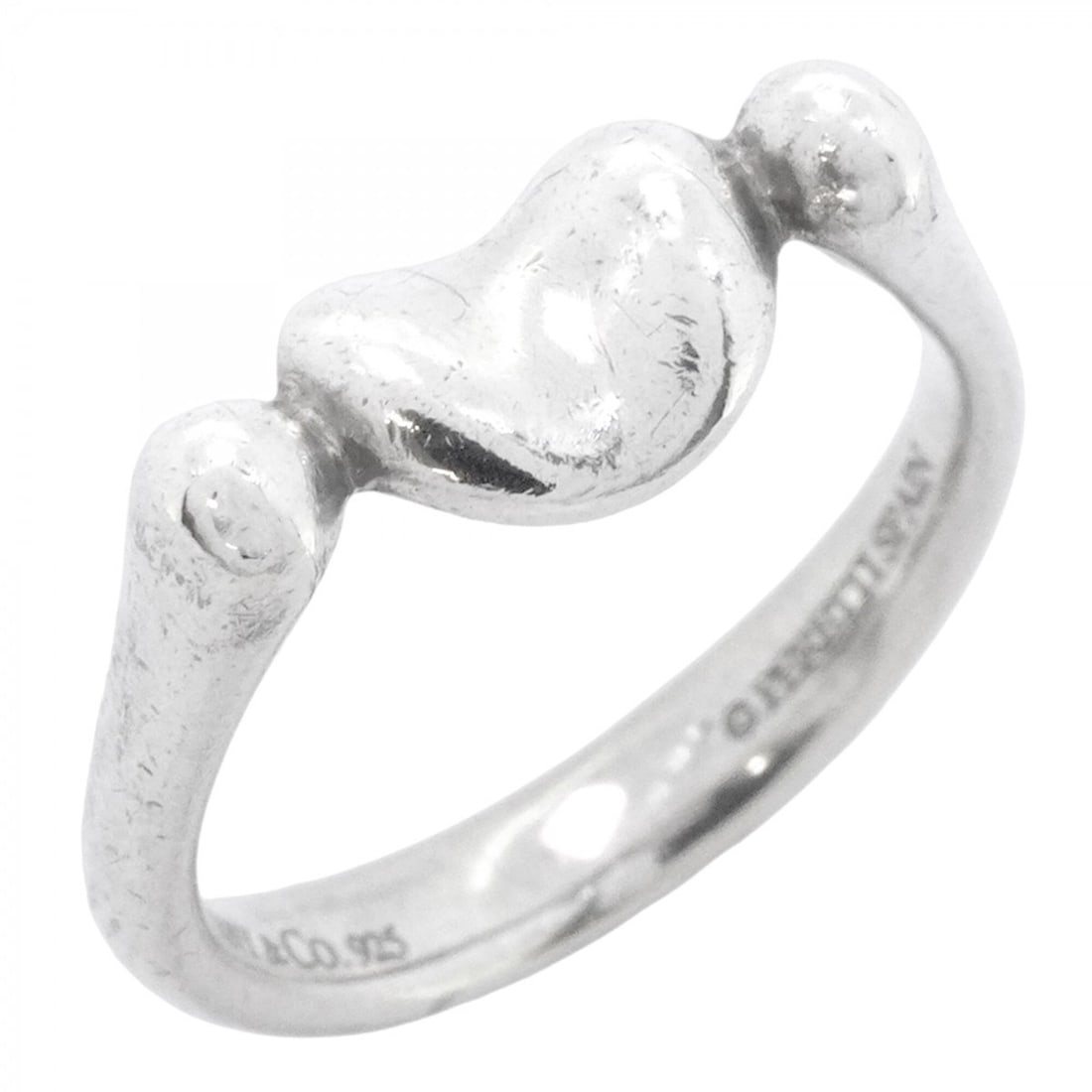 Tiffany & Co. Bean Ring, Sterling Silver 925, Size 8, Women's: --- Catalog ---Category: SizeJP Size: 8US Size: 4.5Category: DesignType: Band ringGender: WomenMaterial: Silver 925Category: GeneralBrand: Tiffany--- Item List ---Section: ConditionRanking: Rank AB Us