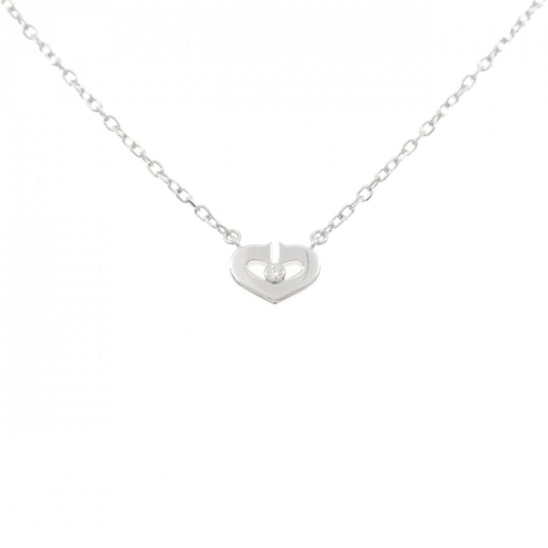 Cartier C Heart Necklace: --- Catalog ---Category: SizePendant Size: 7mm x 10mm / 0.27'' x 0.39''Neck Circumference: 40 cm / 15.74''Category: DesignColor: White goldStone: DiamondGender: WomenMaterial: White gold (18K)Pendant