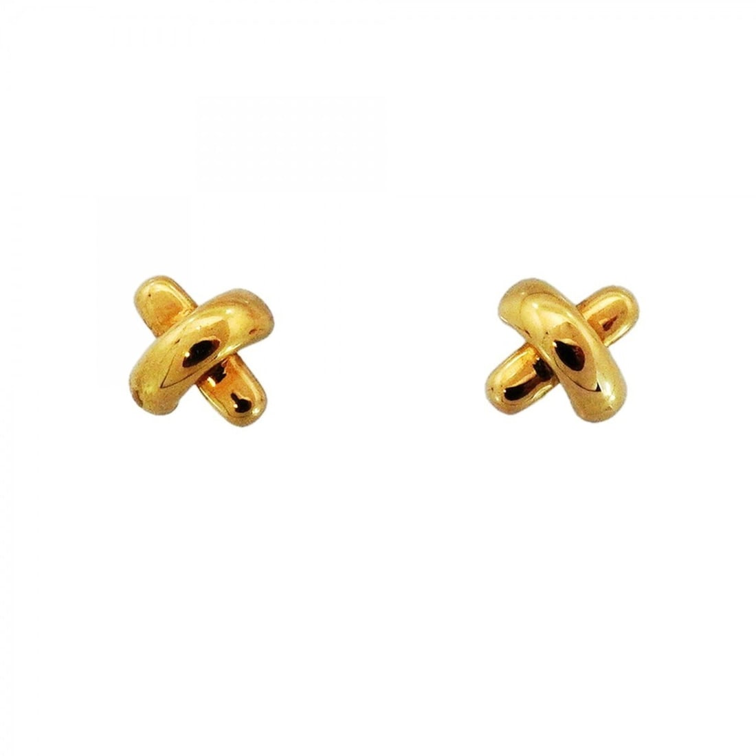 Tiffany & Co. Cross Stitch Earrings, 18K Yellow Gold, Women's: --- Catalog ---Category: SizeSize (HxWxD): 4.70mm x 4.70mm / 0.19'' x 0.19''Category: DesignType: Stud earringsGender: WomenMaterial: Yellow gold (18K)Category: GeneralBrand: Tiffany--- Item List