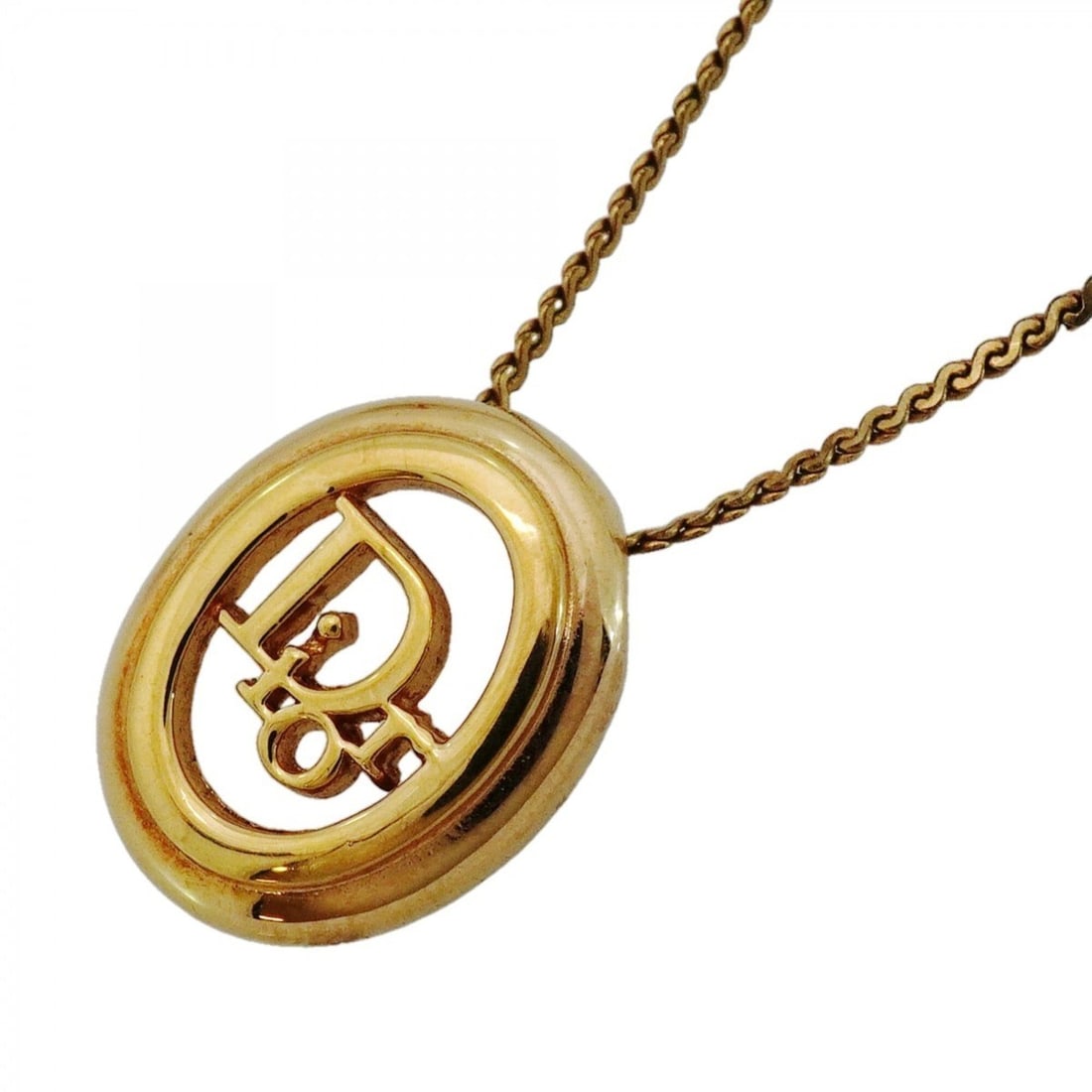 Christian Dior Necklace, Oval, GP Plated Gold, Women's: --- Catalog ---Category: SizePendant Size: 19.7mm x 15.7mm / 0.77'' x 0.61''Neck Circumference: 40 cm - 45 cm / 15.74'' - 17.71''Category: DesignColor: GoldGender: WomenMaterial: Gold platingNecklace