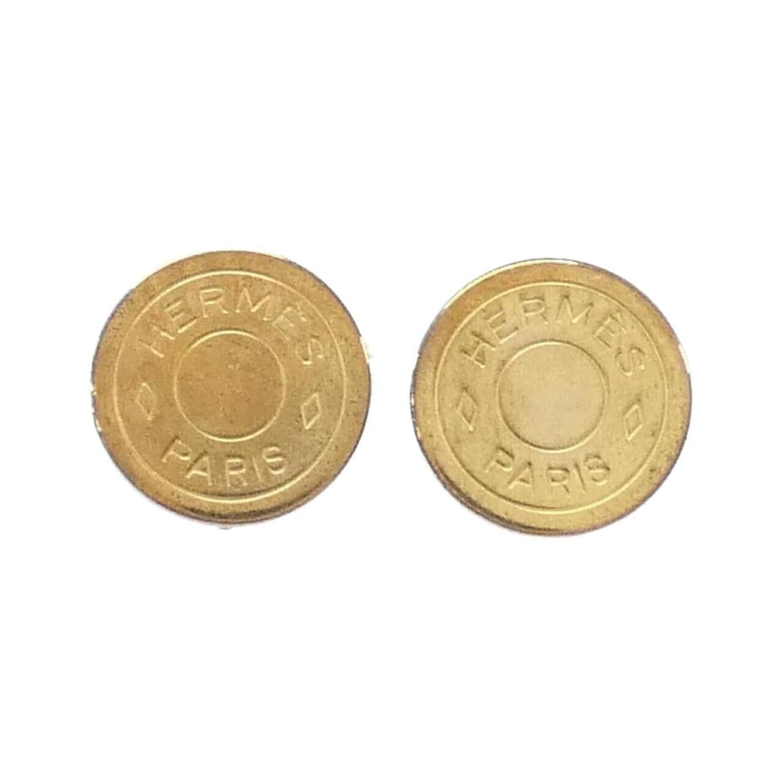 Hermes Hermès Sellier Earrings: --- Catalog ---Category: SizeSize (HxWxD): 20.00mm x 20.00mm / 0.79'' x 0.79''Category: DesignType: Clip earringsColor: GoldGender: WomenCategory: GeneralBrand: Hermes--- Item List ---Section: