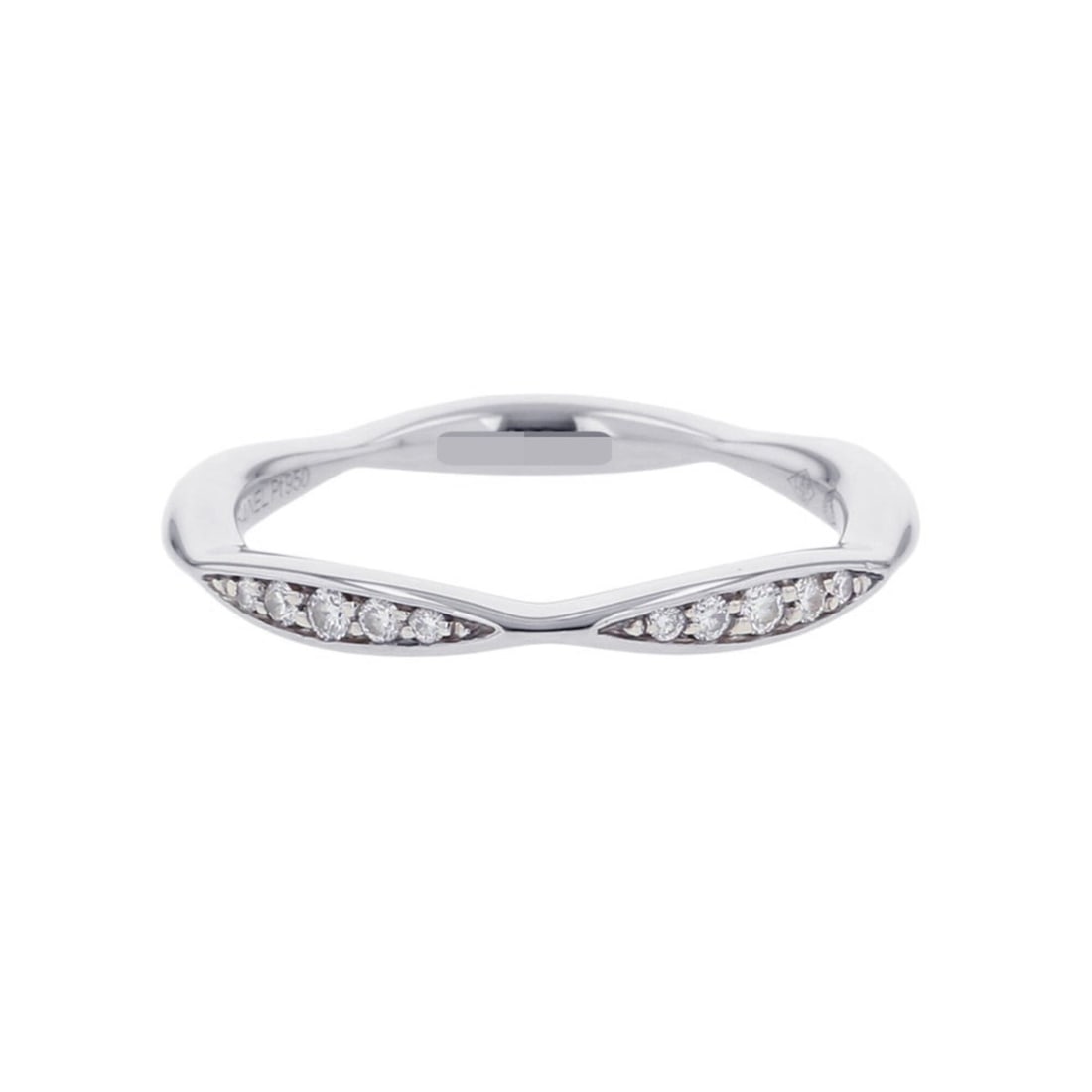 Chanel Camellia Collection Half Eternity Ring with 10 Diamonds (approx. 0.08ct total), Platinum 950,: --- Catalog ---Category: SizeUS Size: 5Brand Size: 49Category: DesignType: Band ringGender: WomenMaterial: Platinum 950Category: GeneralBrand: Chanel--- Item List ---Section: ConditionRanking: Rank A