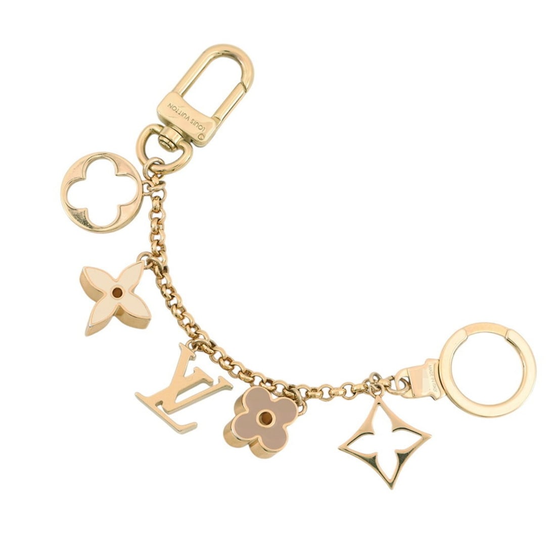 Louis Vuitton Accessory Bag Charm Chain Fleur de Monogram M65111 LOUIS VUITTON Keychain: --- Catalog ---Category: DesignType: Handbag charmColor: GoldGender: Women,MenMaterial: MetalCategory: GeneralBrand: Louis VuittonCountry of Origin: Italy--- Item List ---Section: ConditionRanking: