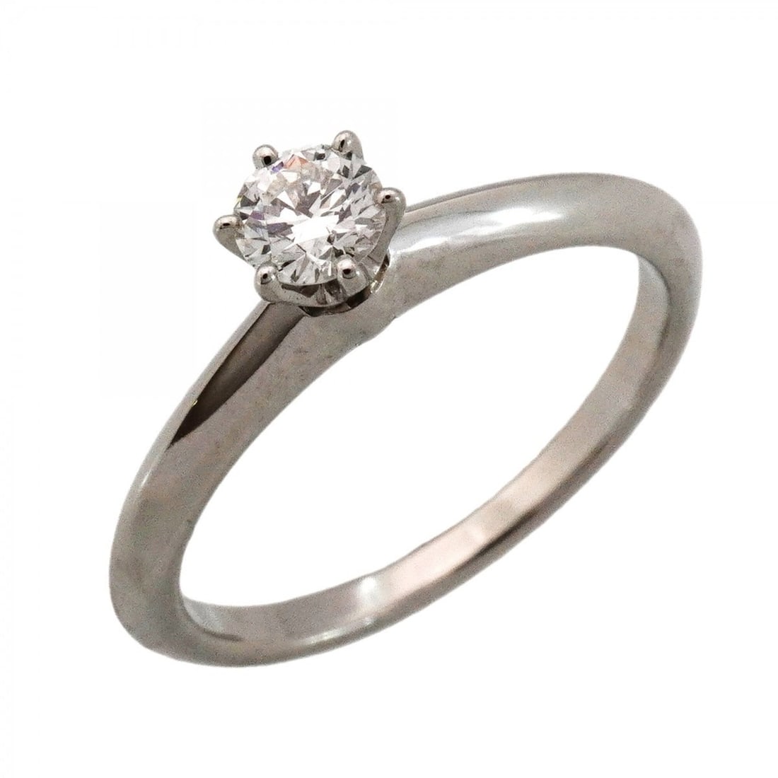 Tiffany & Co. Solitaire Ring, 1PD (One Diamond), Pt950 Platinum, 0.22ct Diamond, Size 11, Women's: --- Catalog ---Category: SizeJP Size: 11US Size: 6Category: DesignType: Band ringStone: DiamondGender: WomenMaterial: Platinum 950Weight (ct.): 0.22Category: GeneralBrand: Tiffany--- Item List
