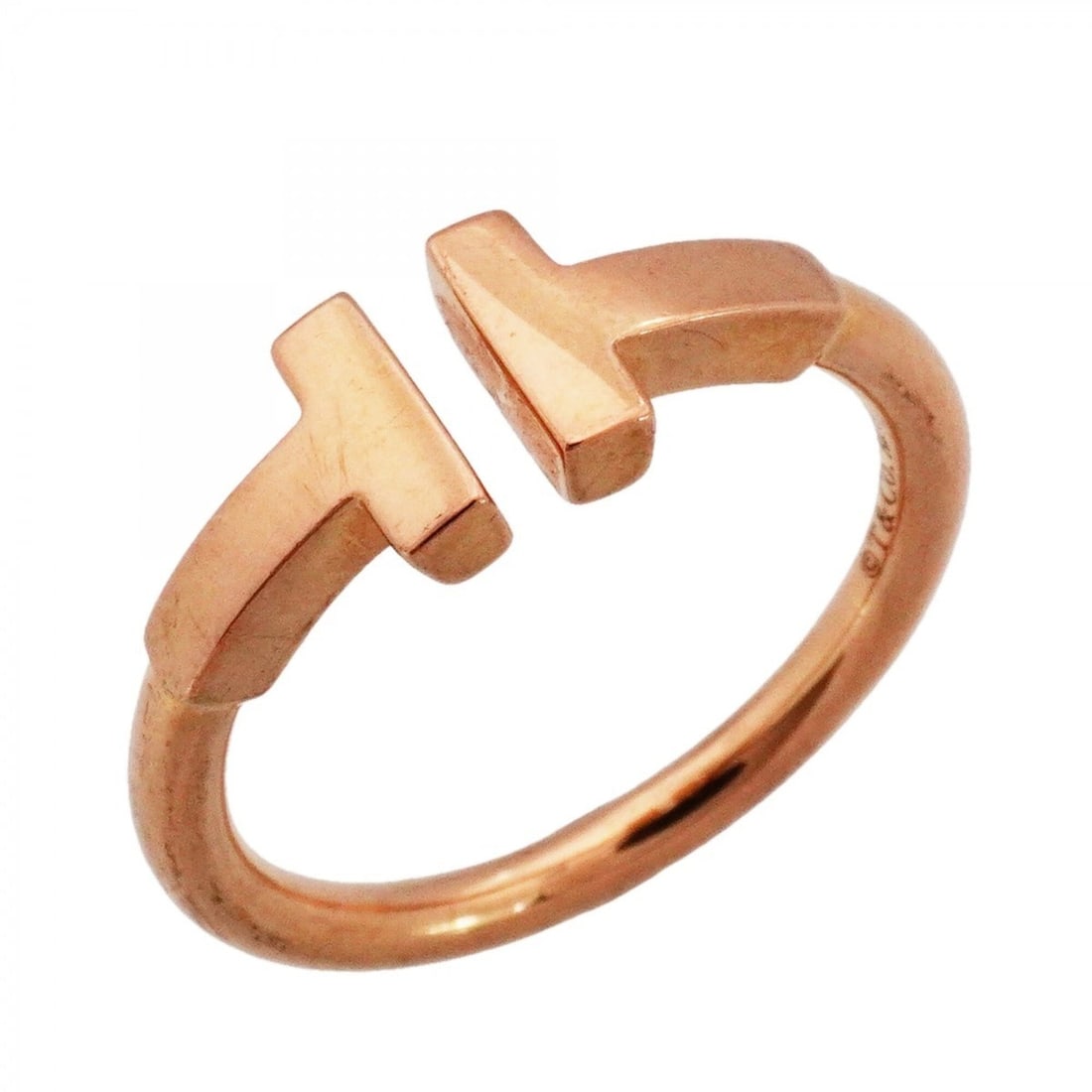Tiffany & Co. T Wire Ring, 18K Pink Gold, Size 6, Women's: --- Catalog ---Category: SizeJP Size: 6US Size: 3.5Category: DesignType: Band ringGender: WomenMaterial: Pink gold (18K)Category: GeneralBrand: Tiffany--- Item List ---Section: ConditionRanking: Rank 