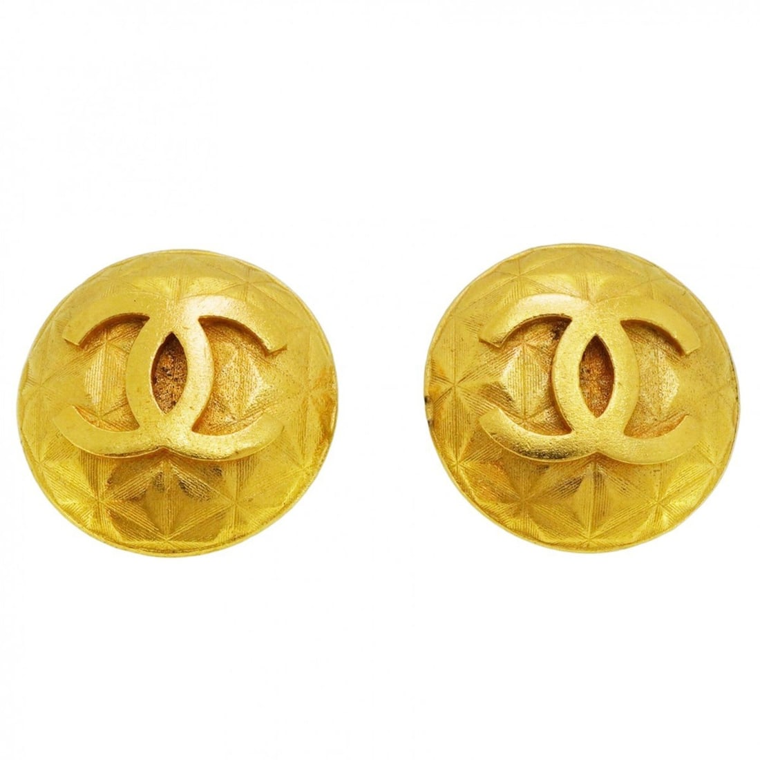 Chanel Earrings, Coco Mark Circle, GP Plated Gold, Women's: --- Catalog ---Category: SizeSize (HxWxD): 21.10mm x 21.00mm / 0.83'' x 0.83''Category: DesignType: Clip earringsColor: GoldGender: WomenMaterial: Gold platingCategory: GeneralBrand: Chanel--- Item Li