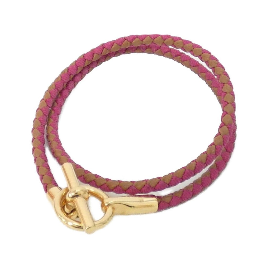 Hermes Hermès Glenan Double Tour 071720FO Bracelet: --- Catalog ---Category: SizeLength: 36cm / 14.17''Category: DesignType: Charm braceletColor: Red color, Rose goldMaterial: Silk, Swift leatherCategory: GeneralMPN: 071720FOBrand: Hermes--- Item List