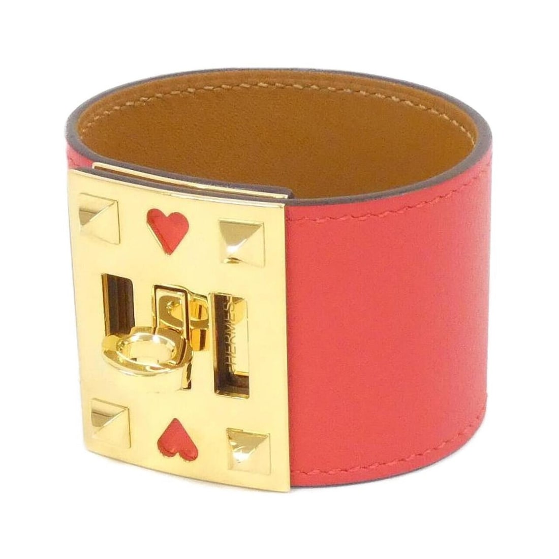 Hermes Az de Coeur 081863CC Bracelet: --- Catalog ---Category: SizeWidth: 4cm / 1.57''Length: 14cm - 15cm / 5.51'' - 5.9''Category: DesignType: Charm braceletColor: Red colorGender: WomenMaterial: Swift leatherCategory: GeneralMPN: