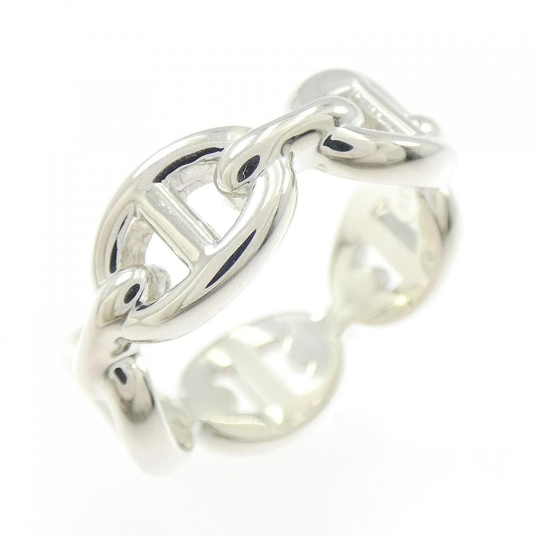Hermes Hermès Chaine d'Ancre Enchainée Ring: --- Catalog ---Category: SizeJP Size: 11US Size: 6Category: DesignType: Band ringColor: SilverGender: WomenMaterial: Silver 925Category: GeneralMPN: H109507BBrand: Hermes--- Item List ---Section: Cond