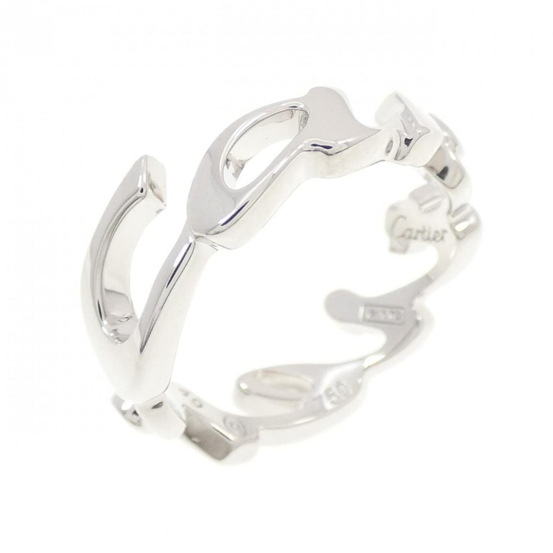 Cartier Signature 2004 Christmas Limited Edition Ring: --- Catalog ---Category: SizeUS Size: 5Brand Size: 49Category: DesignType: Band ringGender: WomenMaterial: White gold (18K)Category: GeneralBrand: Cartier--- Item List ---Section: ConditionRanking:
