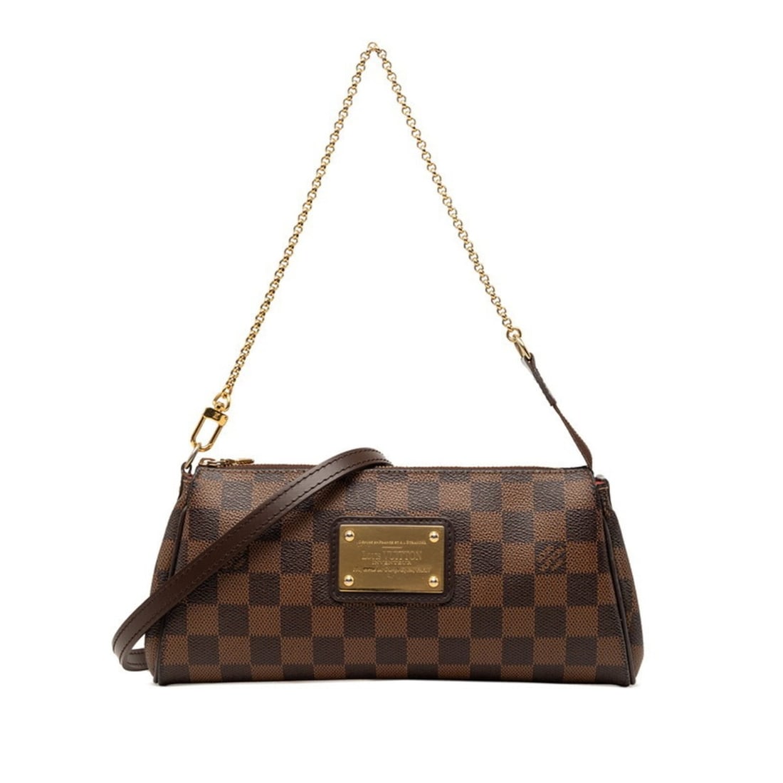 Louis Vuitton Damier Eva Chain Handbag Shoulder Bag 2WAY N55213 Brown Leather Women's LOUIS VUITTON: --- Catalog ---Category: SizeStrap Drop: 61cm / 24.01''Handle Drop: 21.00cm / 8.27''Size (HxWxD): 12cm x 25cm x 3cm / 4.72'' x 9.84'' x 1.18''Category: DesignType: Handbag, Shoulder bagColor: BrownGen