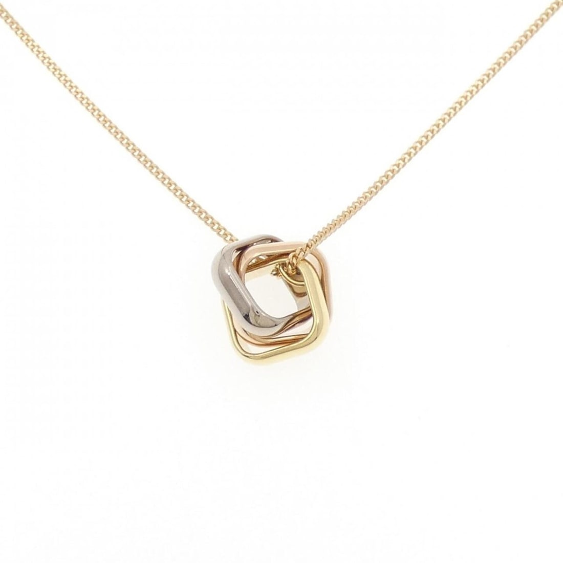 Cartier Trinity Necklace: --- Catalog ---Category: SizePendant Size: 15mm x 13.2mm / 0.59'' x 0.51''Neck Circumference: 50 cm / 19.68''Category: DesignGender: Men,WomenMaterial: Pink gold (18K), White gold (18K), Yellow gold
