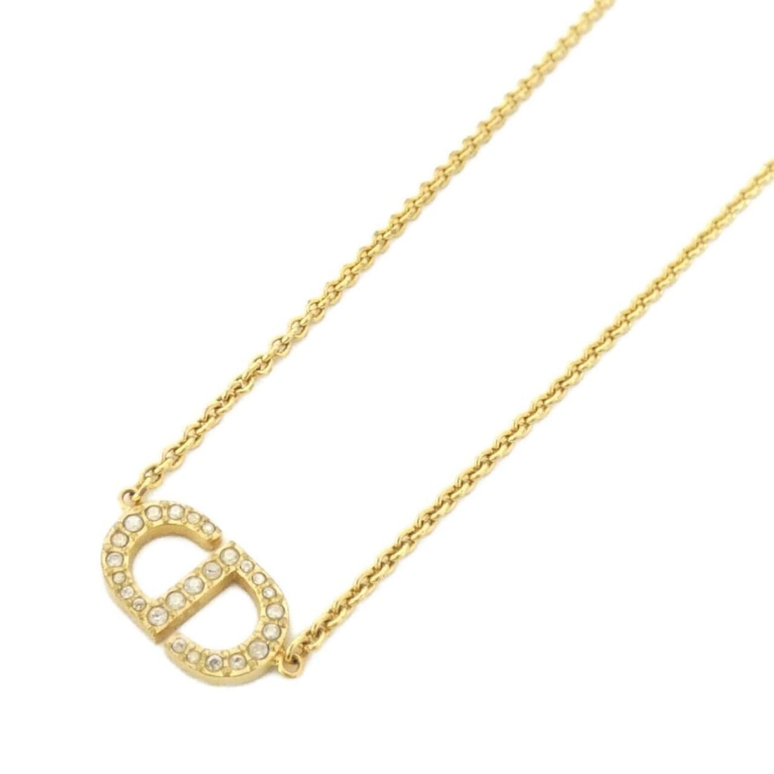 Christian Dior Petite CD N2241WOMCY Necklace: --- Catalog ---Category: SizePendant Size: 10mm x 17mm / 0.39'' x 0.66''Neck Circumference: 43.5 cm - 47.5 cm / 17.12'' - 18.7''Category: DesignColor: Clear, GoldGender: WomenNecklace Type: