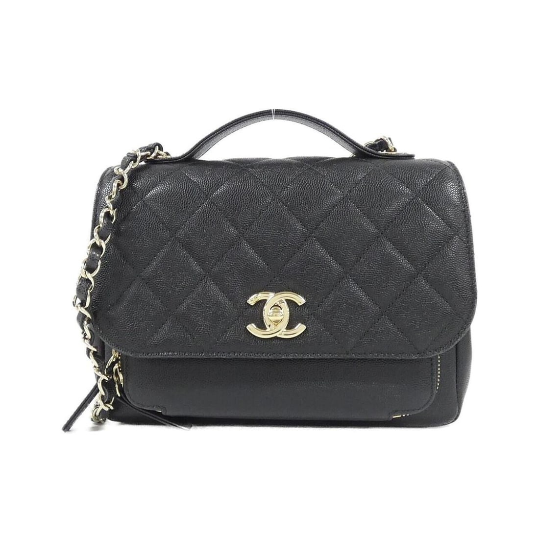Chanel 93607 Handbag: --- Catalog ---Category: SizeSize (HxWxD): 17cm x 21cm x 7cm / 6.69'' x 8.26'' x 2.75''Category: DesignType: HandbagColor: BlackGender: WomenMaterial: Grained Calfskin Category: GeneralMPN: