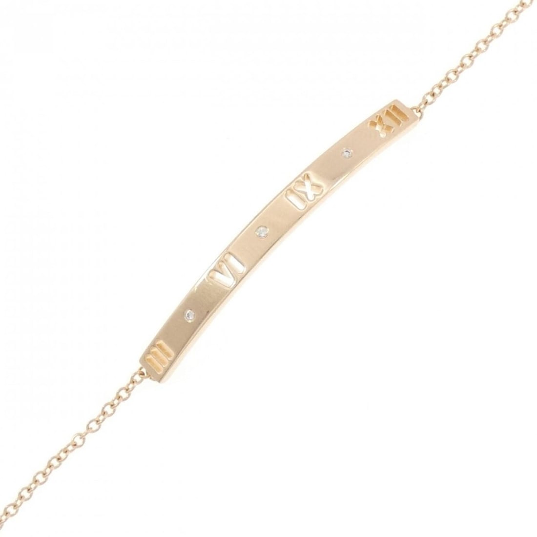 Tiffany Atlas Bracelet: --- Catalog ---Category: SizeLength: 15.5cm / 6.1''Category: DesignType: Charm braceletGender: WomenMaterial: Pink gold (18K)Category: GeneralBrand: Tiffany--- Item List ---Section: ConditionRanking: