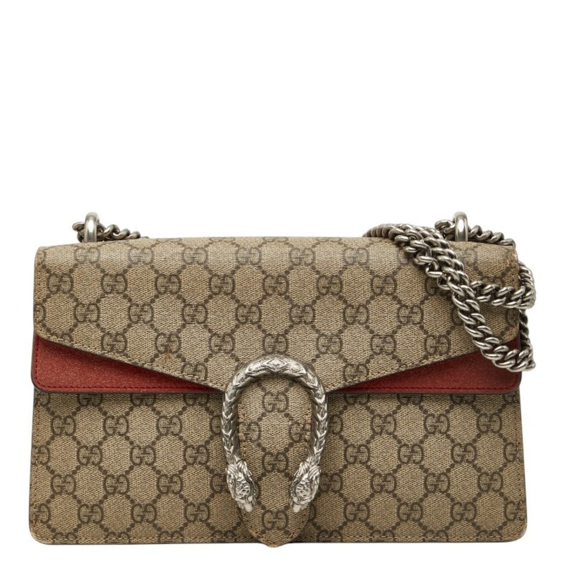 Gucci GG Supreme Dionysus Chain Shoulder Bag 400249 Beige Red Suede Women's GUCCI (1 of 13)
