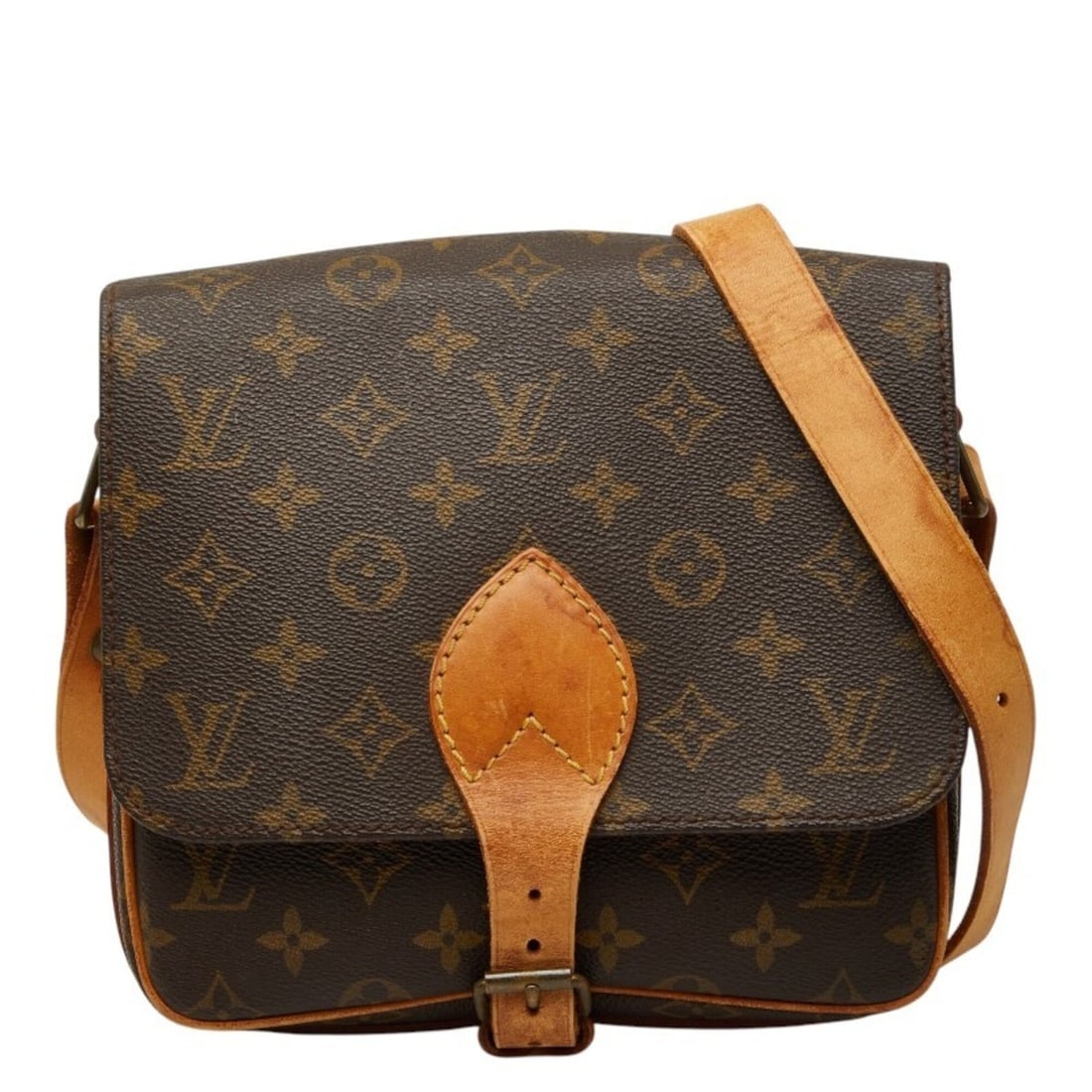 Louis Vuitton Monogram Cartouchiere MM Crossbody Shoulder Bag M51253 Brown Leather Women's LOUIS: --- Catalog ---Category: SizeStrap Drop: 58cm / 22.83''Size (HxWxD): 20cm x 20cm x 7cm / 7.87'' x 7.87'' x 2.75''Category: DesignType: Shoulder bagColor: BrownGender: WomenClosure: BeltMaterial: PVC ,
