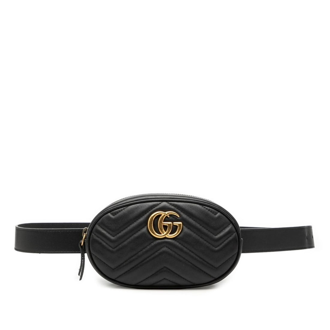 Gucci GG Marmont Quilted Body Bag/Waist Bag 476434 Black Leather Women's GUCCI: --- Catalog ---Category: SizeSize (HxWxD): 10.5cm x 17cm x 4cm / 4.13'' x 6.69'' x 1.57''Category: DesignType: Sling bagColor: BlackGender: WomenMaterial: Leather Category: GeneralMPN: 476434Brand: Gu