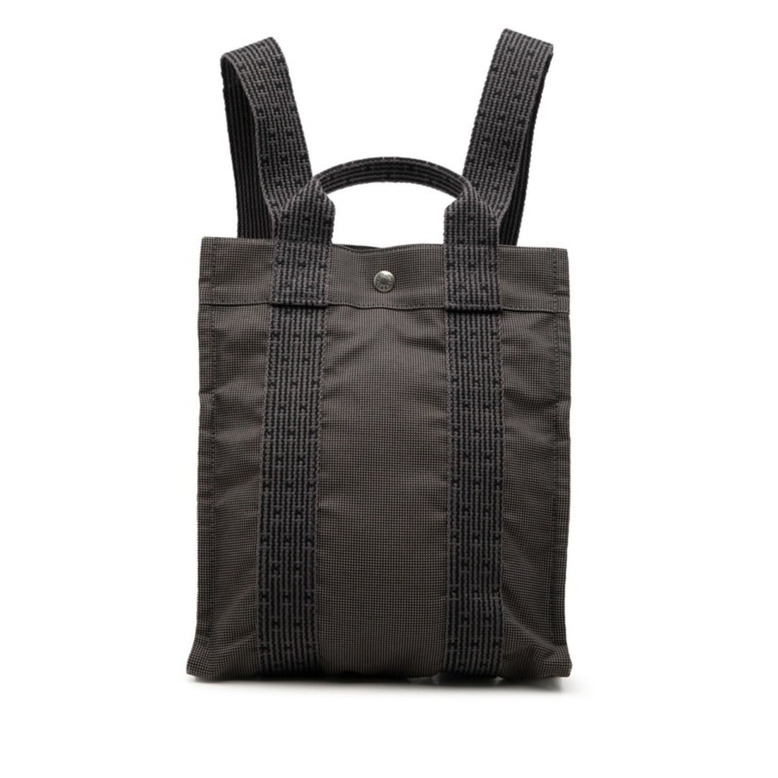 Hermes Herline Ad PM Backpack, Black/Gray Canvas, Women's. (1 of 9)
