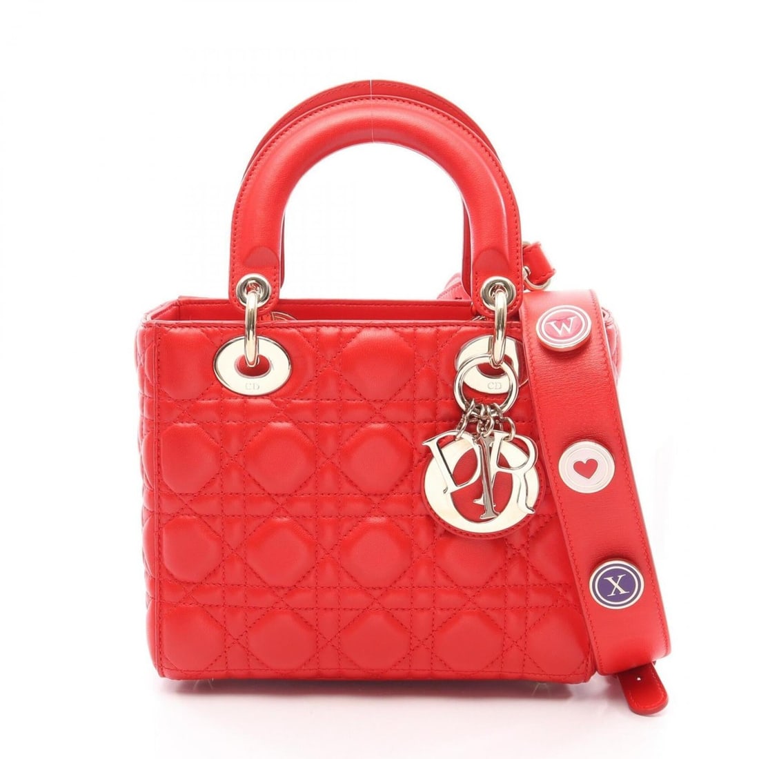 Christian Dior Dior LADY DIOR MY ABCDIOR Lady Small Cannage 2-Way Handbag Leather Women's Red: --- Catalog ---Category: SizeSize (HxWxD): 17cm x 20cm x 8cm / 6.69'' x 7.87'' x 3.14''Category: DesignType: HandbagColor: Red colorGender: WomenMaterial: Leather Category: GeneralBrand: Christian Dio