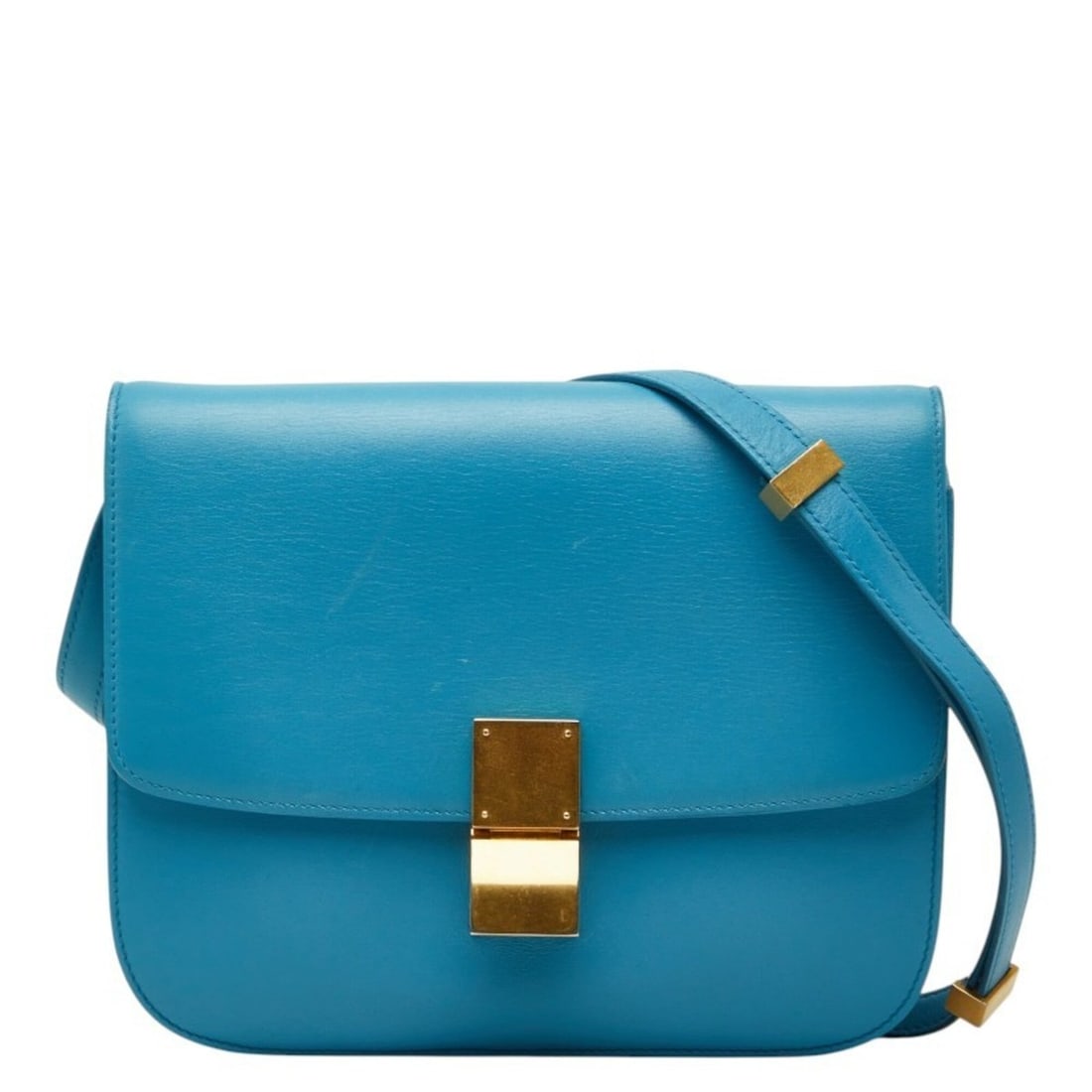Celine Classic Box Medium Shoulder Bag, Light Blue Leather, Women's CELINE (1 of 13)