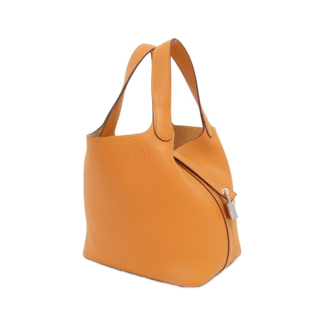 Hermes Picotin Lock PM 056289CK Handbag: --- Catalog ---Category: SizeSize (HxWxD): 19cm x 18cm x 13.5cm / 7.48'' x 7.08'' x 5.31''Category: DesignType: HandbagColor: OrangeGender: WomenMaterial: Taurillon clemence leather Hardware Color: