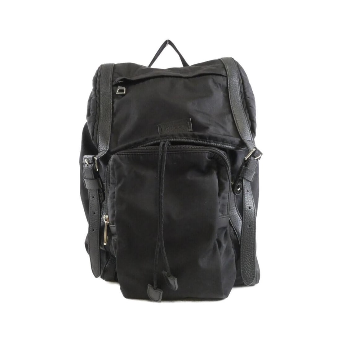 Gucci 510336 K28CN Backpack: --- Catalog ---Category: SizeSize (HxWxD): 38cm x 26cm x 17cm / 14.96'' x 10.23'' x 6.69''Category: DesignType: BackpackColor: BlackGender: Men,WomenMaterial: Nylon Hardware Color: SilverCategory: