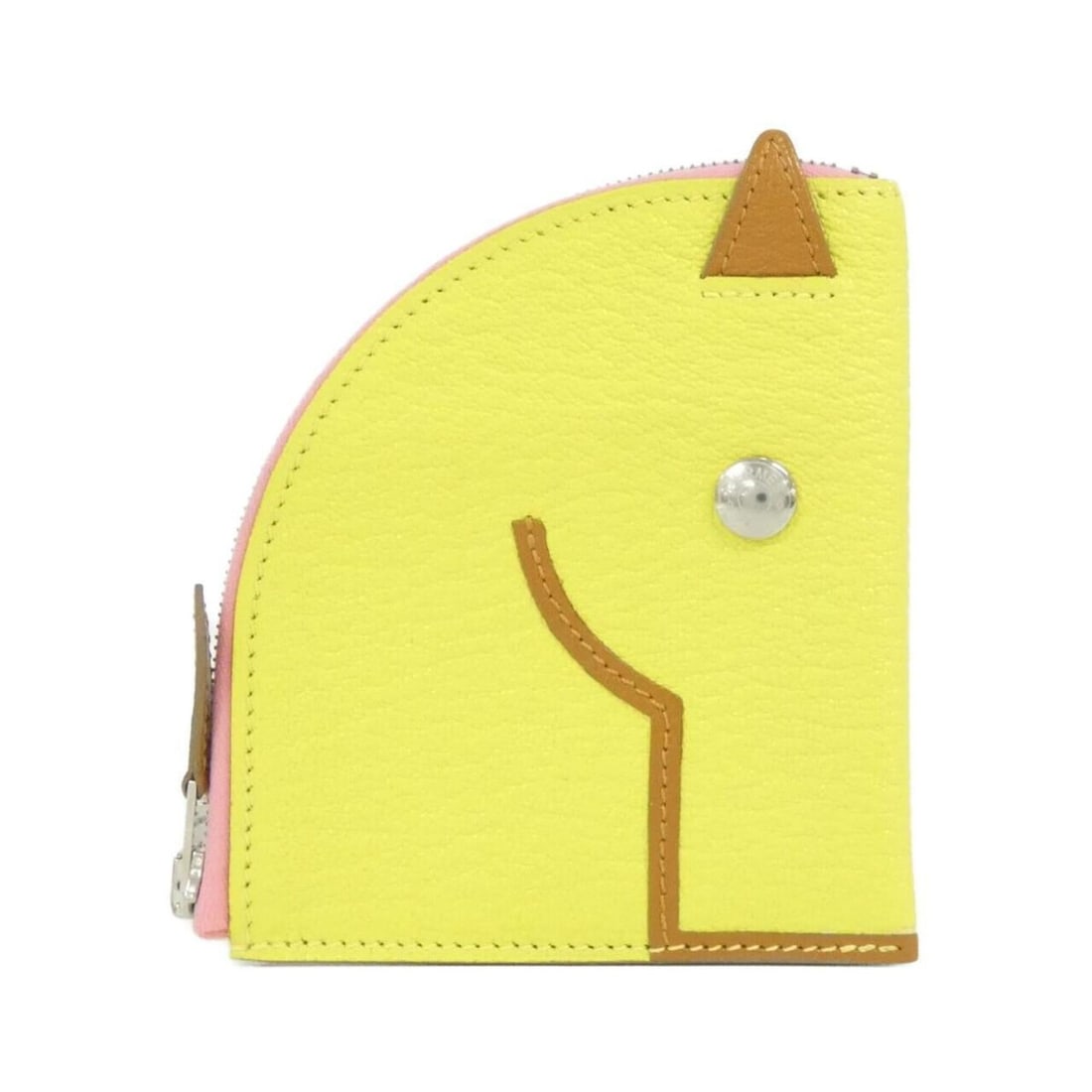 Hermes Paddock 079230CK Wallet/Coin Case: --- Catalog ---Category: SizeSize (HxWxD): 11cm x 9.5cm x 1cm / 4.33'' x 3.74'' x 0.39''Category: DesignType: Coin purse/coin caseColor: Caramel, LimeGender: Men,WomenMaterial: Chevre leather