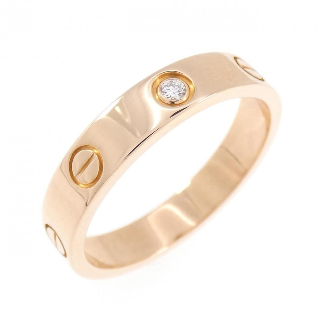 Cartier Mini Love 1P Ring: --- Catalog ---Category: SizeUS Size: 8Brand Size: 56Category: DesignType: Band ringStone: DiamondGender: WomenMaterial: Pink gold (18K)Category: GeneralMPN: B4050700Brand: Cartier--- Item List ---Sec