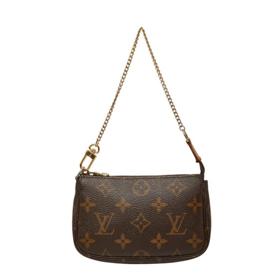 Louis Vuitton Monogram Mini Pochette Accessoires Handbag Pouch Small Item Case M58009 Brown Leather: --- Catalog ---Category: SizeHandle Drop: 16.00cm / 6.30''Size (HxWxD): 29cm x 15cm x 3cm / 11.41'' x 5.9'' x 1.18''Category: DesignType: Handbag, PochetteColor: BrownGender: WomenClosure: ZipperMater