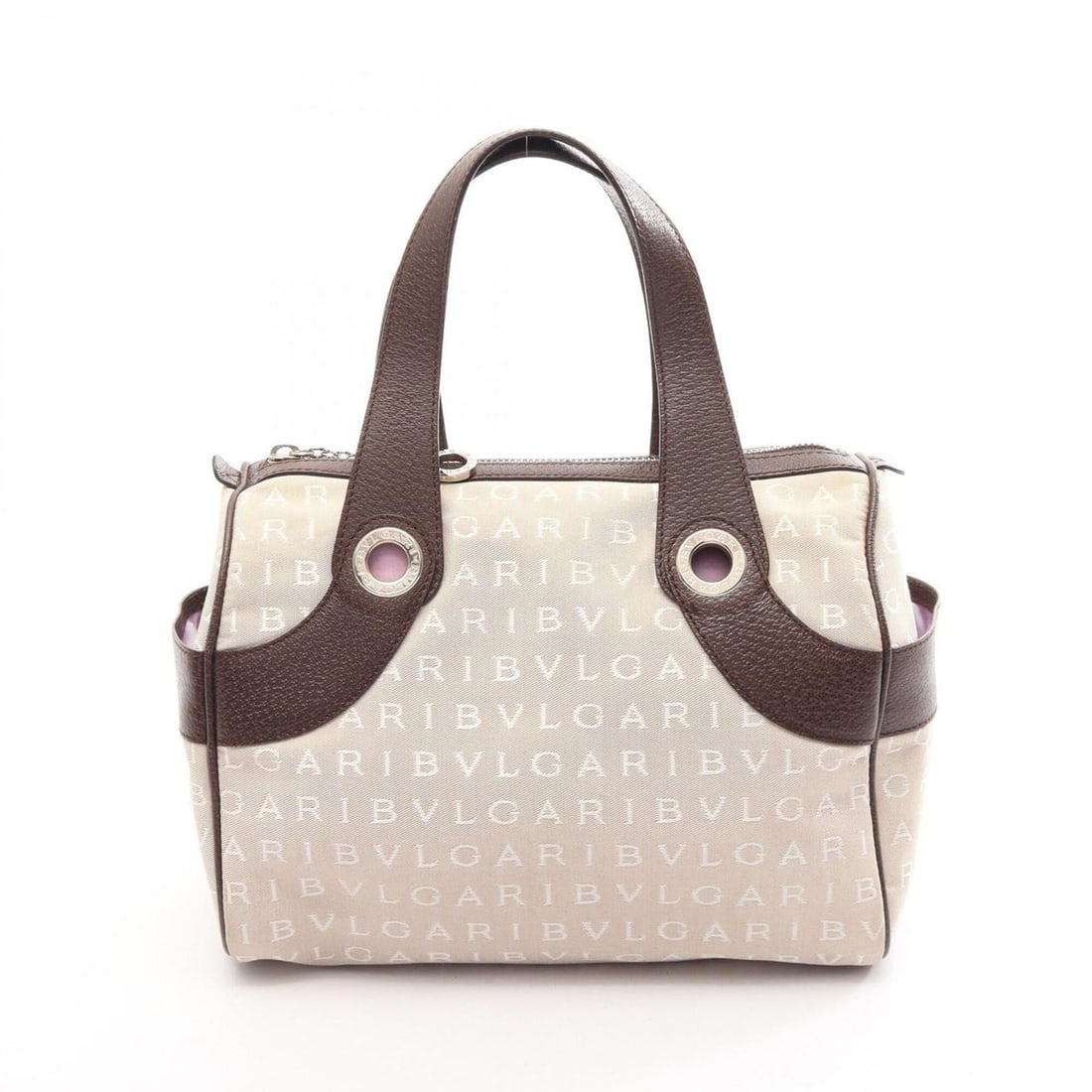 Bulgari BVLGARI Logomania Handbag, Canvas and Leather, Women's, Beige/Brown (1 of 19)