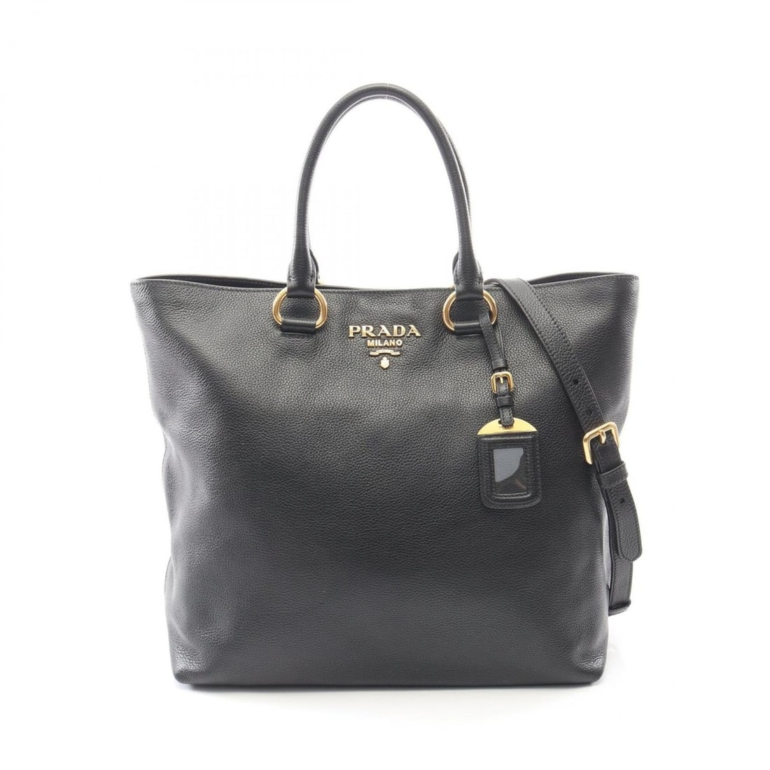 Prada VITELLO PHENIX 2-Way Tote Bag/Handbag, Leather, Women's, Black (1BG865) (1 of 18)
