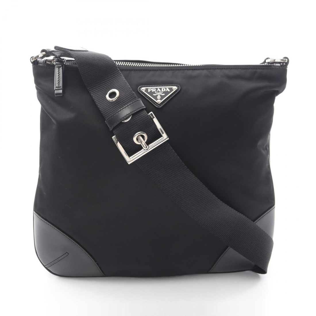 Prada TESSUTO LIGHT Shoulder Bag/Handbag, Nylon and Leather, Women's, Black (BT0326): --- Catalog ---Category: SizeSize (HxWxD): 28cm x 31cm x 7cm / 11.02'' x 12.2'' x 2.75''Category: DesignType: Handbag, Shoulder bagColor: BlackGender: WomenMaterial: Nylon , Leather Category: GeneralM