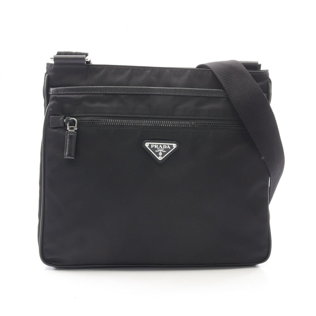 Prada PRADA Re-Nylon Shoulder Bag Handbag Nylon Saffiano Leather Women's Black (1 of 16)