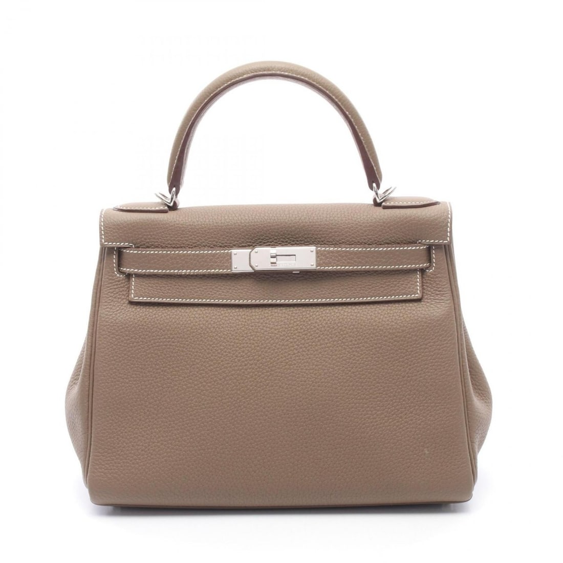 Hermes Kelly 28, 2-way handbag, Togo leather, gray.: --- Catalog ---Category: SizeSize (HxWxD): 21cm x 28cm x 11cm / 8.26'' x 11.02'' x 4.33''Category: DesignType: HandbagColor: GrayGender: WomenMaterial: Togo leather Category: GeneralBrand: Hermes--- I