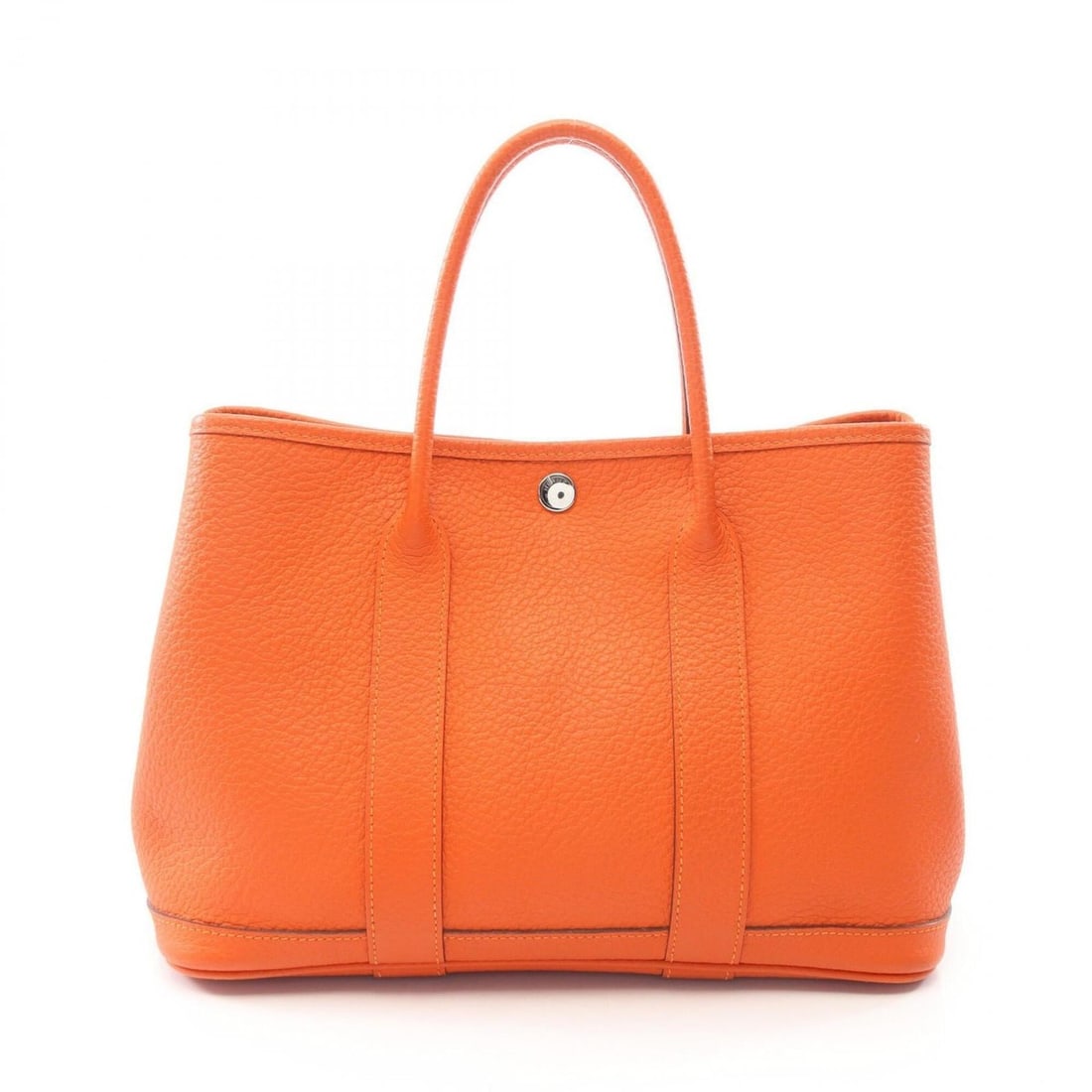 Hermes Garden Party TPM Tote Bag Handbag Leather Vache Country Women's Orange 064422CK: --- Catalog ---Category: SizeSize (HxWxD): 21cm x 30cm x 14cm / 8.26'' x 11.81'' x 5.51''Category: DesignType: Handbag, Tote bagColor: OrangeGender: WomenMaterial: Country leather , Leather Category: 
