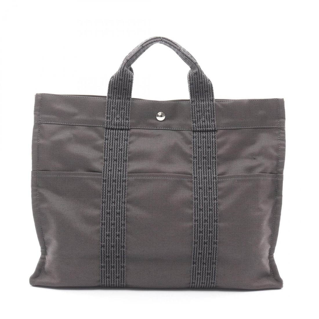 Hermes Herline MM Tote Bag/Handbag, Nylon Canvas, Men's/Women's, Gray (1 of 9)