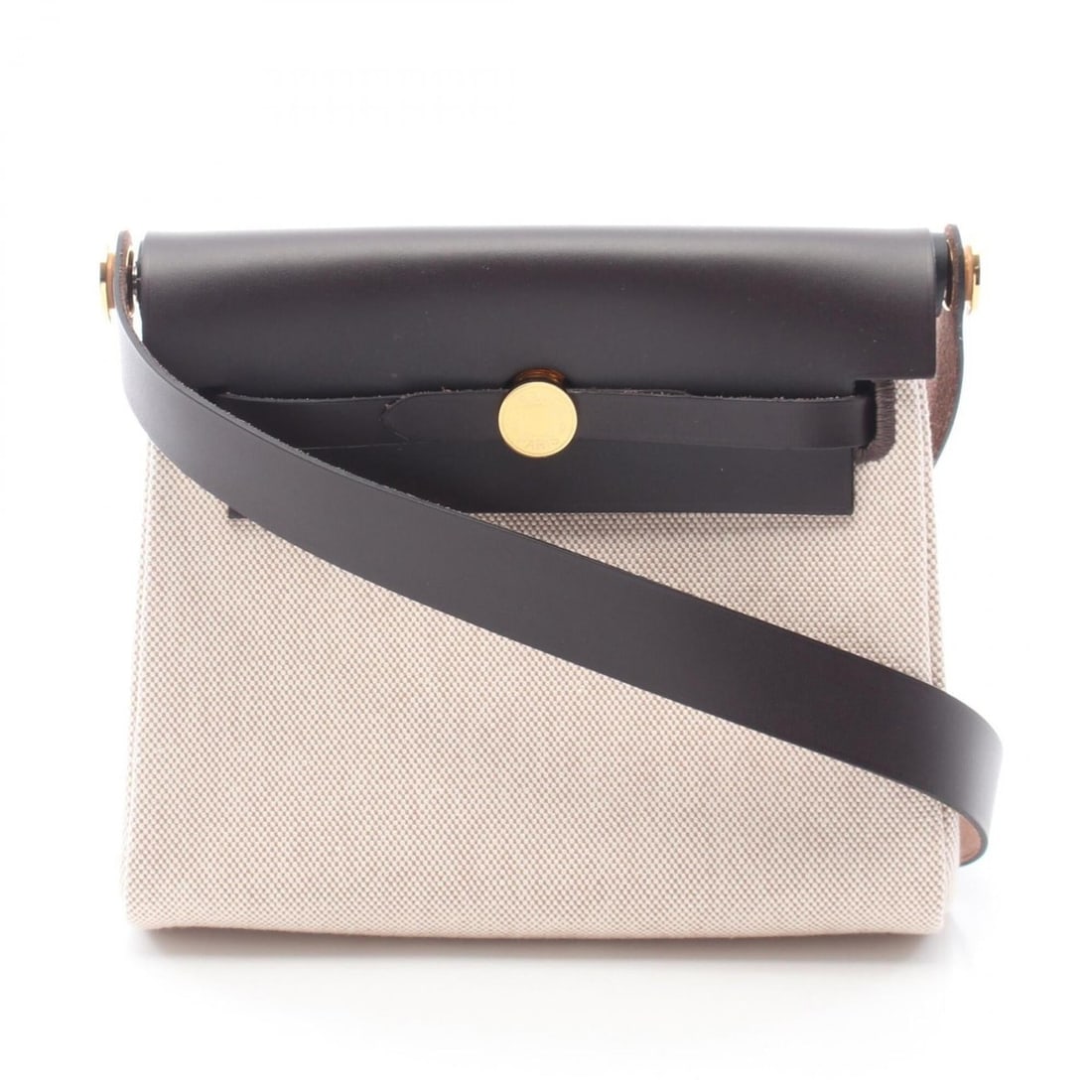 Hermes Herbag Zip Mini Ebene Shoulder Bag Handbag Leather Canvas Toile H Vache Hunter Women's Ivory (1 of 12)
