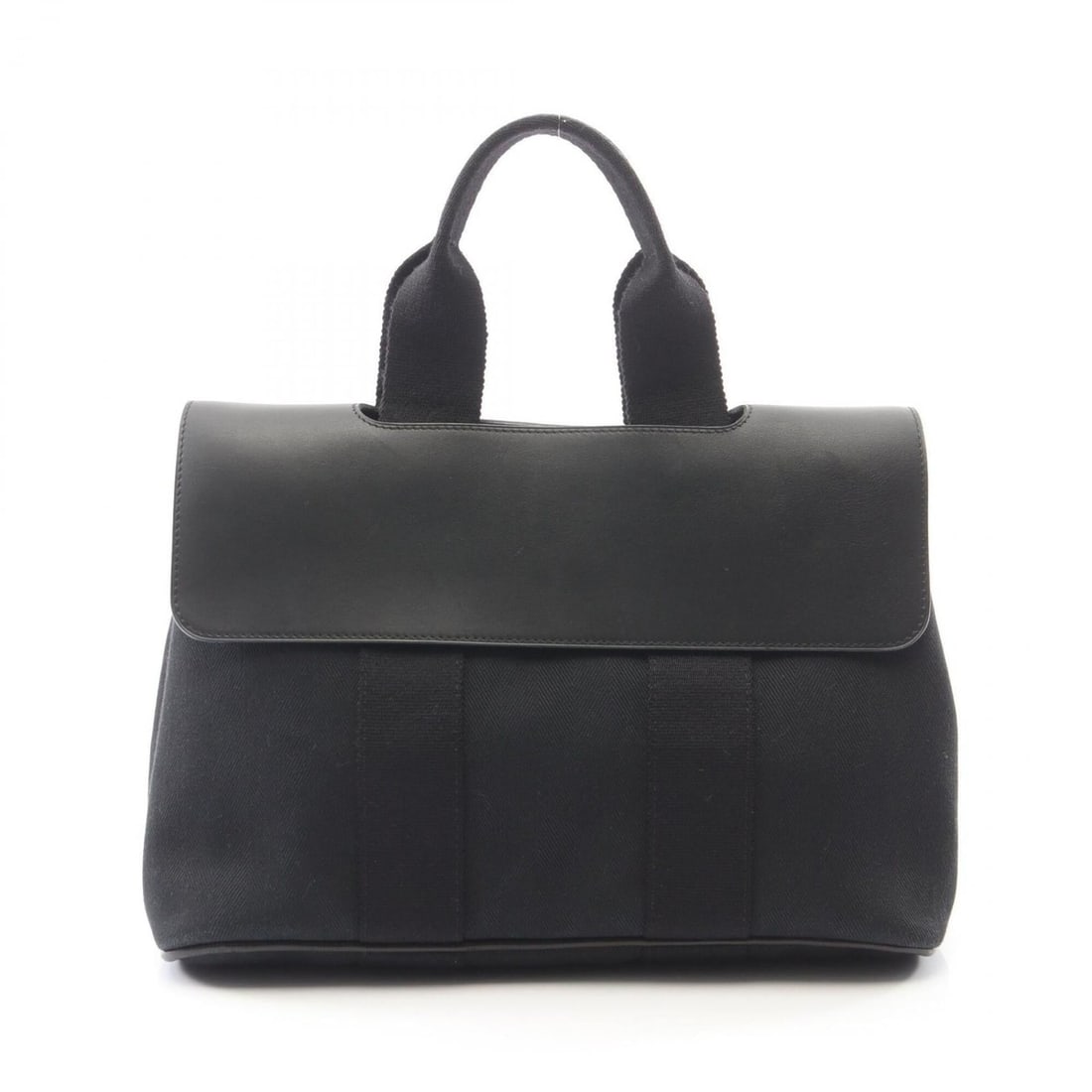 Hermes Valparaiso PM Handbag, Leather, Toile Chevron, Black.: --- Catalog ---Category: SizeSize (HxWxD): 21cm x 30cm x 14cm / 8.26'' x 11.81'' x 5.51''Category: DesignType: HandbagColor: BlackGender: WomenMaterial: Toile chevron Category: GeneralBrand: Hermes---