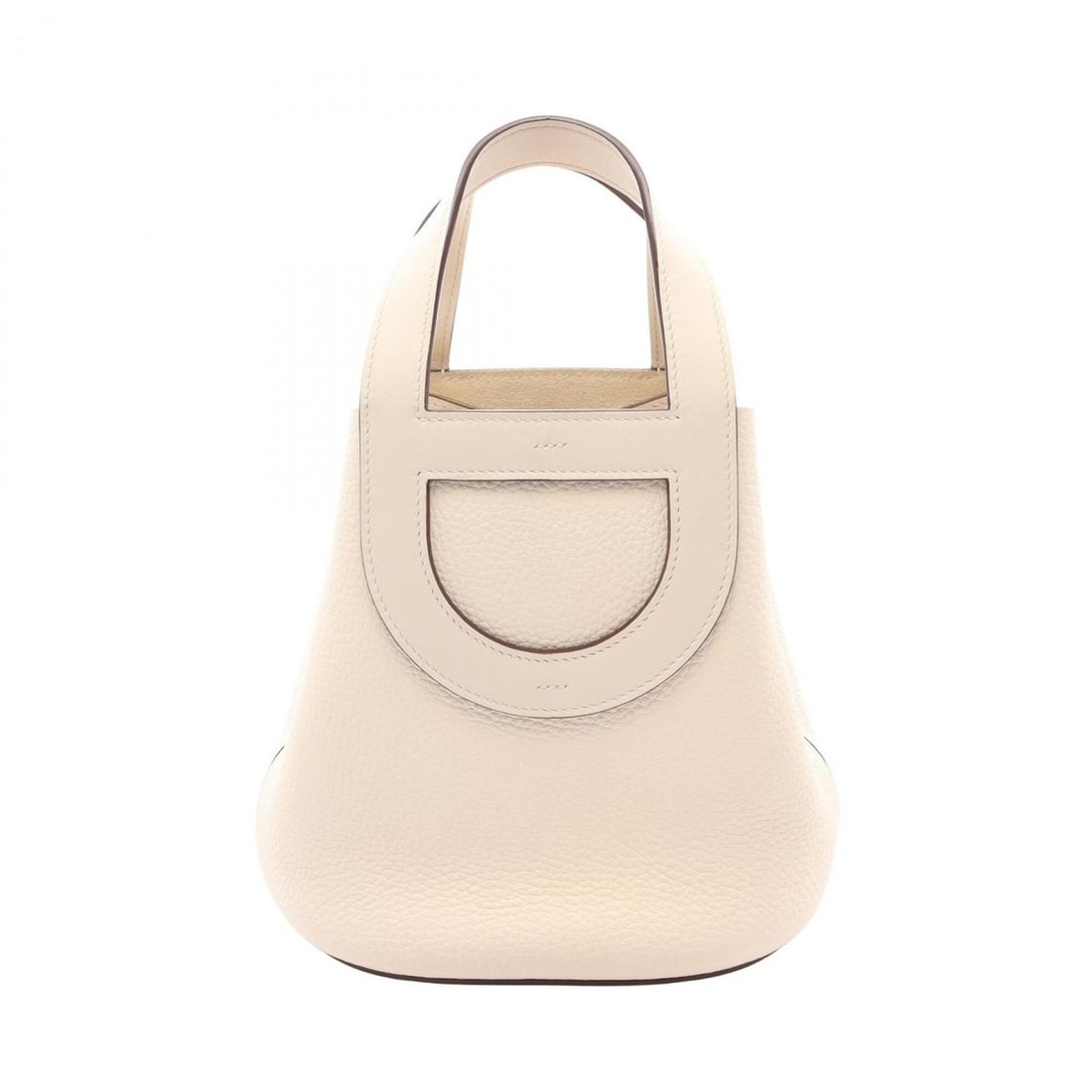 Hermes In the Loop 18 Nata Handbag, Leather, Taurillon Clemence, Women's, Ivory: --- Catalog ---Category: SizeSize (HxWxD): 20cm x 18cm x 12cm / 7.87'' x 7.08'' x 4.72''Category: DesignType: HandbagColor: IvoryGender: WomenMaterial: Taurillon clemence leather Category: GeneralBran