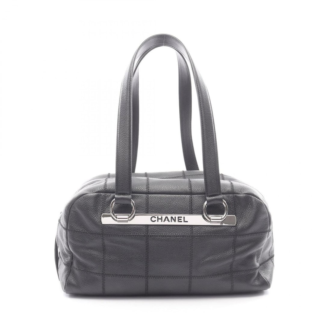Chanel Chocolate Bar Handbag, Caviar Leather (Grained Calfskin), Women's, Black: --- Catalog ---Category: SizeSize (HxWxD): 16cm x 29cm x 14cm / 6.29'' x 11.41'' x 5.51''Handle Length: 59cm / 23.22''Category: DesignType: HandbagColor: BlackGender: WomenMaterial: Grained Calfskin H