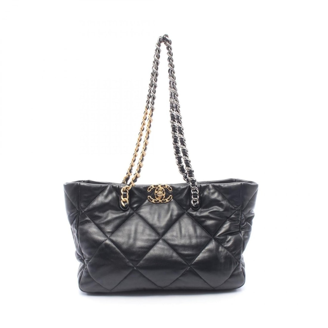 Chanel CHANEL CHANEL19 Matelassé Tote Bag Handbag Leather Women's Black AS3660: --- Catalog ---Category: SizeSize (HxWxD): 24cm x 32cm x 11cm / 9.44'' x 12.59'' x 4.33''Category: DesignType: Handbag, Tote bagColor: BlackGender: WomenMaterial: Leather Category: GeneralMPN: AS3660B