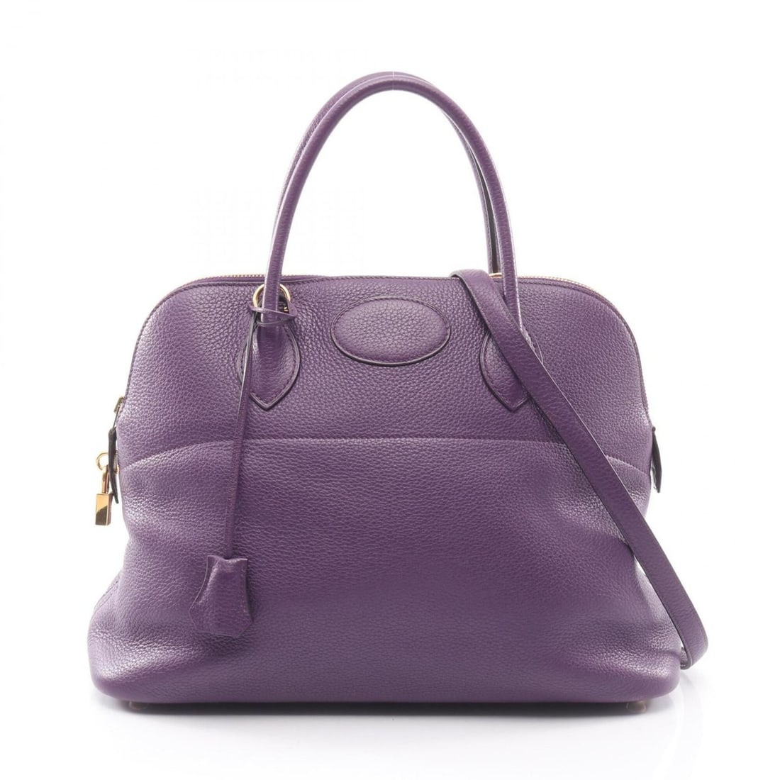 Hermes Bolide 35 2-way handbag, leather, Taurillon Clemence women's, purple.: --- Catalog ---Category: SizeSize (HxWxD): 27cm x 35cm x 14cm / 10.62'' x 13.77'' x 5.51''Category: DesignType: HandbagColor: PurpleGender: WomenMaterial: Taurillon clemence leather , Leather Hardware
