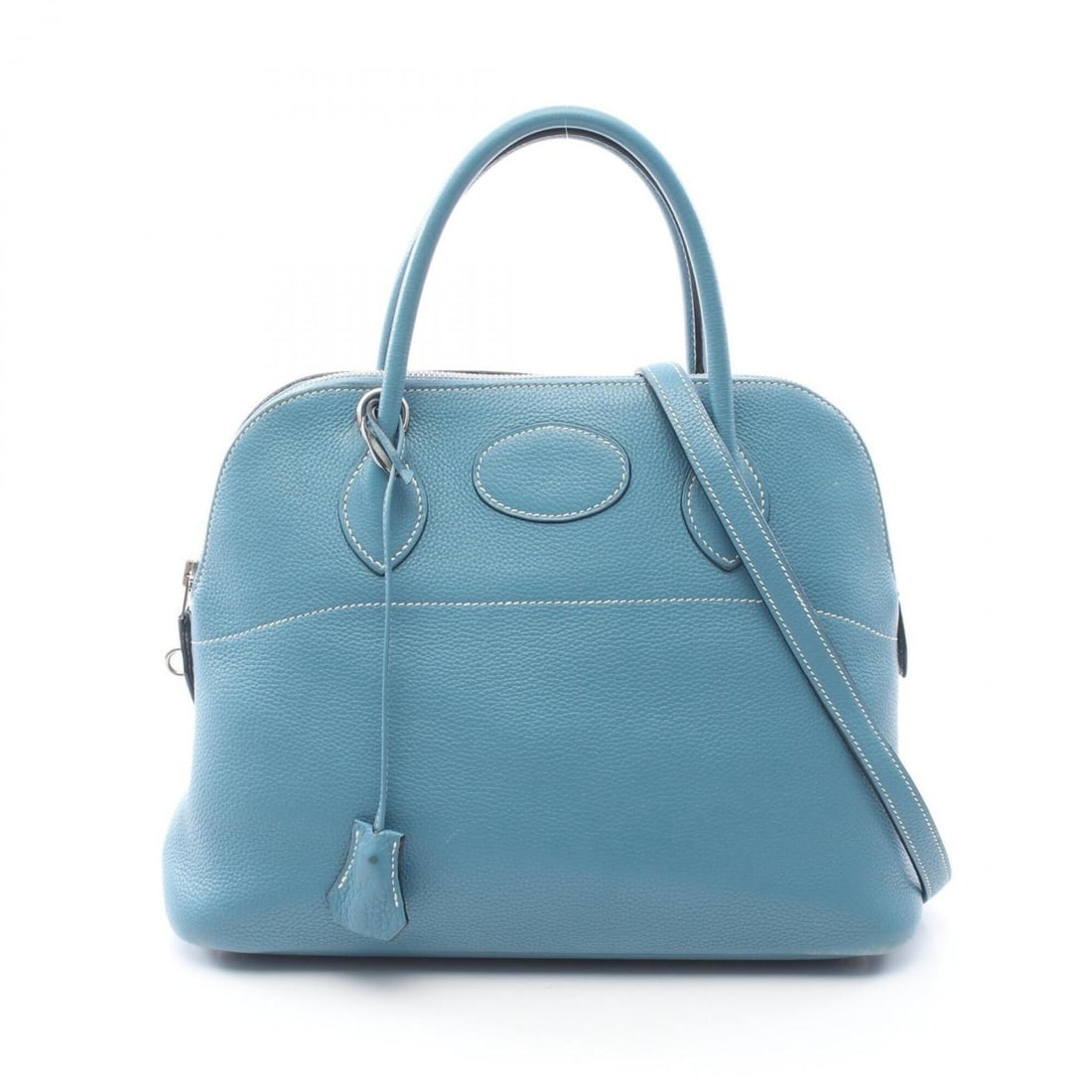 Hermes Bolide 31 Blue Jean 2-Way Handbag, Leather, Taurillon Clemence Women's,: --- Catalog ---Category: SizeSize (HxWxD): 24cm x 31cm x 12cm / 9.44'' x 12.2'' x 4.72''Category: DesignType: HandbagColor: Blue, Blue jeanGender: WomenMaterial: Taurillon clemence leather , Leather C