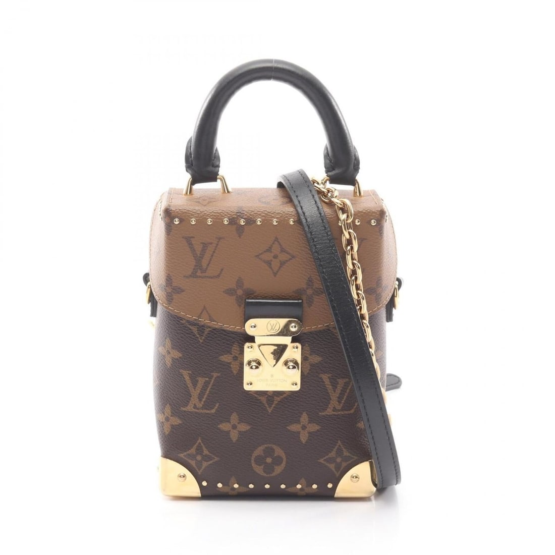 Louis Vuitton LOUIS VUITTON Camera Box 2-Way Handbag, Coated Canvas and Leather, Monogram Reverse,: --- Catalog ---Category: SizeSize (HxWxD): 17cm x 12cm x 6cm / 6.69'' x 4.72'' x 2.36''Category: DesignType: HandbagColor: BrownGender: WomenMaterial: Coated canvas , PVC , Leather Category: GeneralBr