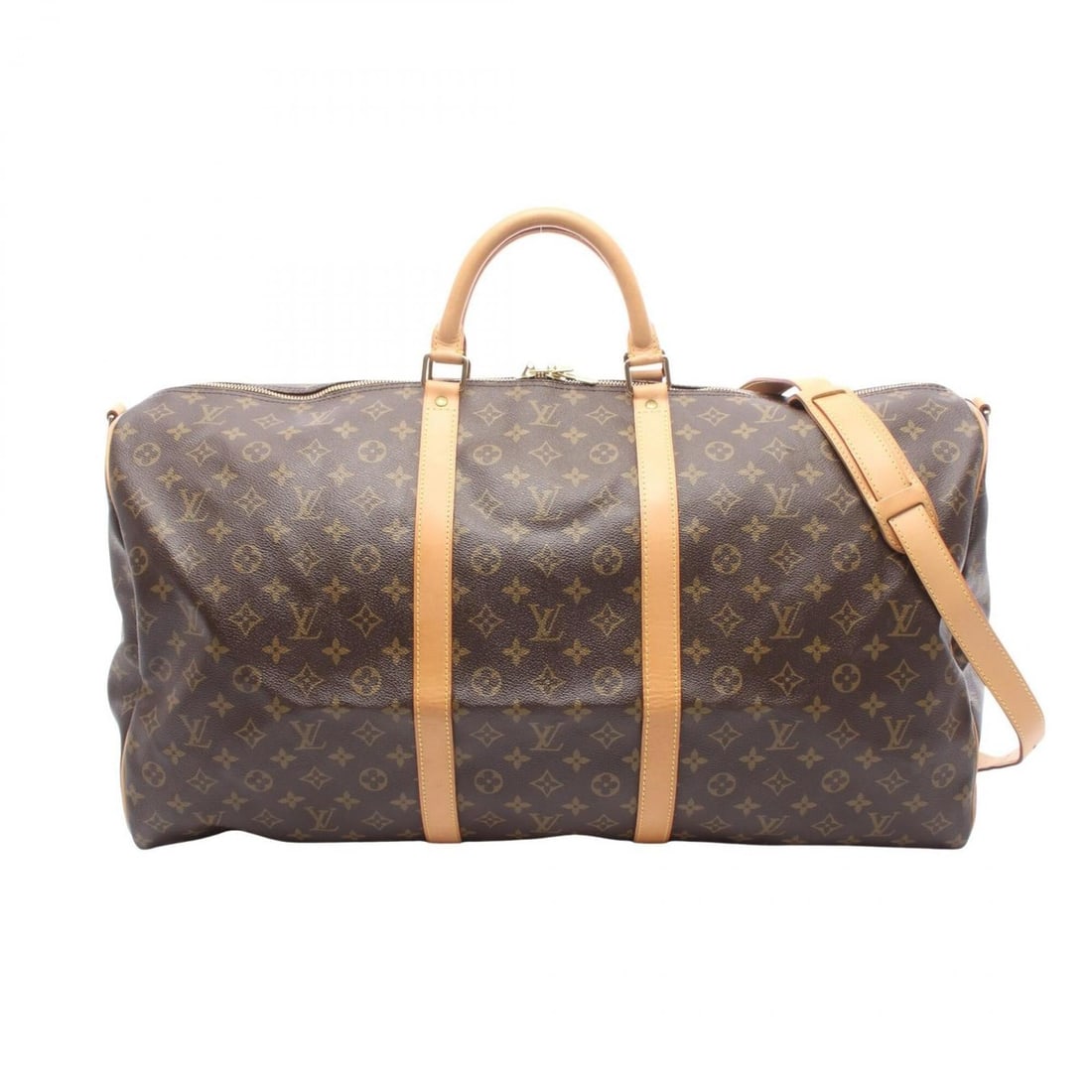 Louis Vuitton Keepall Bandoulière 60 2-Way Boston Bag/Handbag, Coated Canvas and Leather, Monogram: --- Catalog ---Category: SizeSize (HxWxD): 32cm x 60cm x 26cm / 12.59'' x 23.62'' x 10.23''Category: DesignType: Boston bagColor: BrownGender: Men,WomenMaterial: Coated canvas , Monogram , PVC , Leath