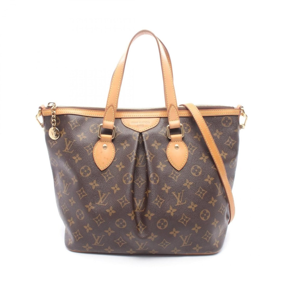 Louis Vuitton Palermo PM 2-Way Handbag, Coated Canvas and Leather, Monogram Pattern, Women's, Brown,: --- Catalog ---Category: SizeSize (HxWxD): 27cm x 30cm x 16cm / 10.62'' x 11.81'' x 6.29''Category: DesignType: HandbagColor: BrownGender: WomenMaterial: Coated canvas , PVC , Leather Category: Genera