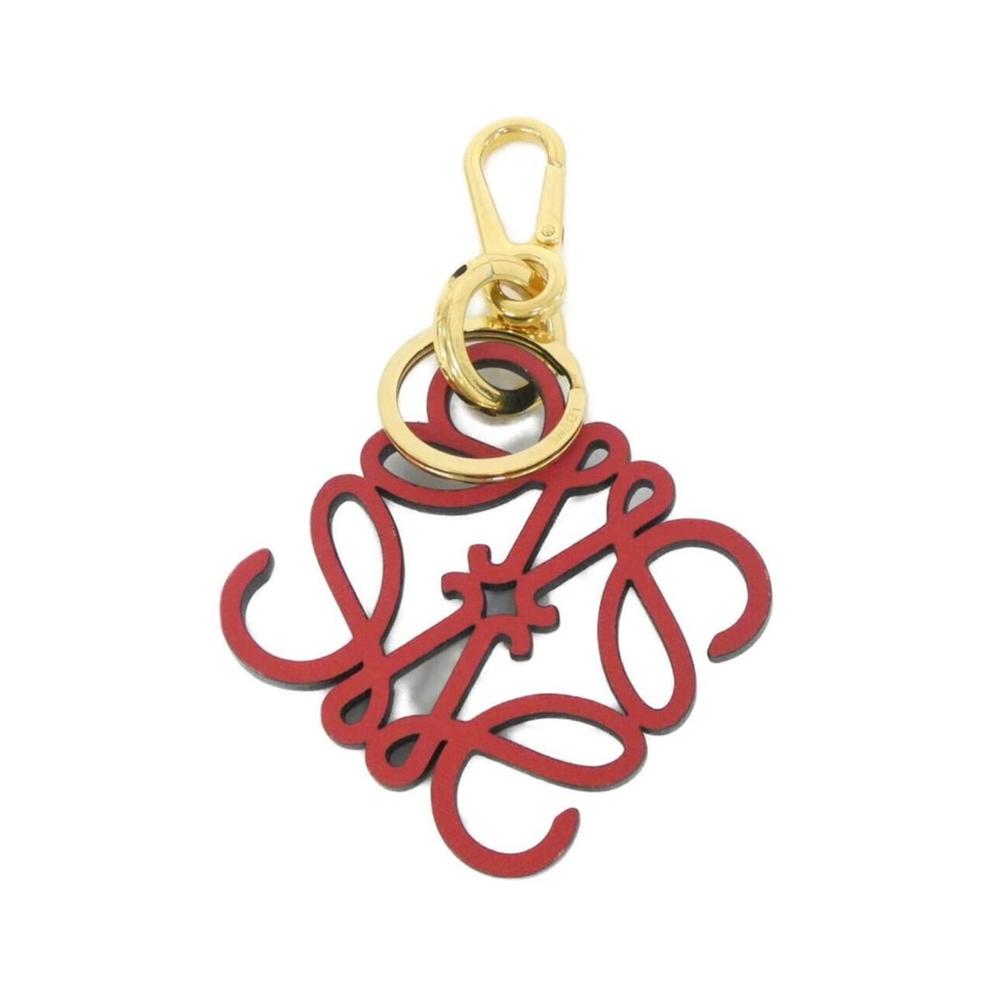 Loewe C821232X06 Keyring: --- Catalog ---Category: DesignType: KeyringColor: Gold, Red colorGender: Men,WomenMaterial: LeatherLeather/Fur Type: CalfskinCategory: GeneralMPN: C821232X06Brand: Loewe--- Item List ---Section: