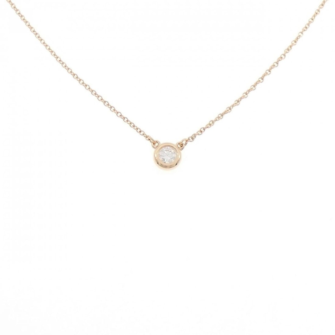 Tiffany & Co. By the Yard Necklace 0.14CT: --- Catalog ---Category: SizePendant Size: 5.5mm / 0.21''Neck Circumference: 41 cm / 16.14''Category: DesignStone: DiamondGender: WomenMaterial: Pink gold (18K)Necklace Type: NecklaceCategory: